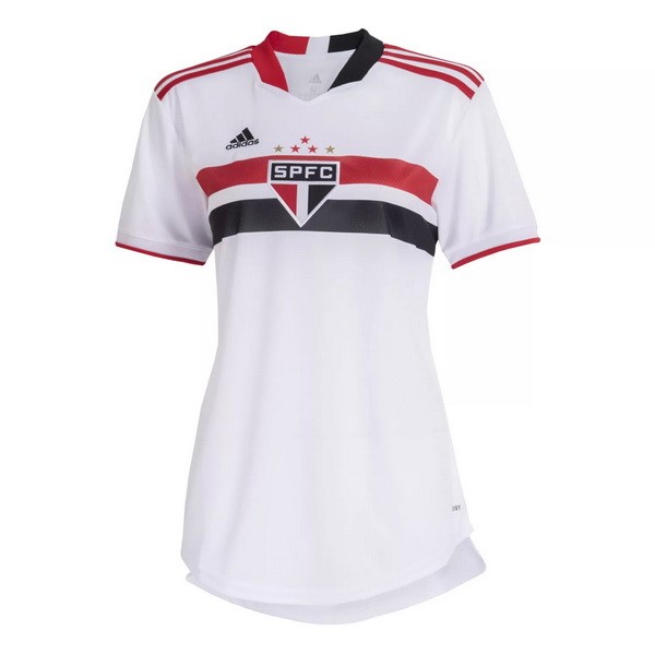 Camiseta São Paulo Primera Equipación Mujer 2021-2022 Blanco